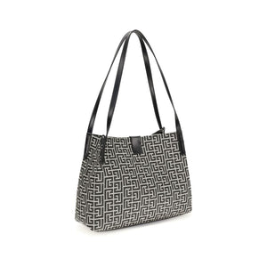 Black Cotton Shoulder Bag