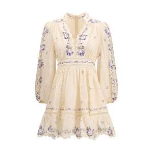 Beige Linen Casual Dress