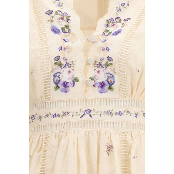 Beige Linen Casual Dress