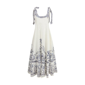 White Linen Casual Dress