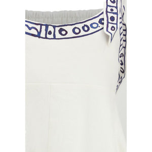 White Linen Casual Dress