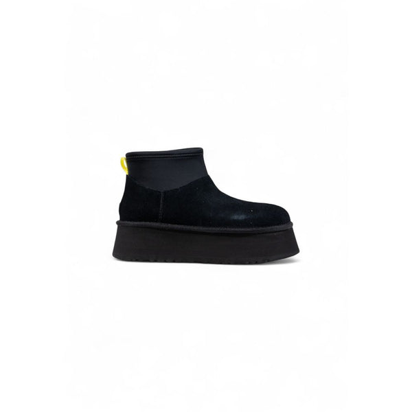 Black Suede Leather Ankle Boots