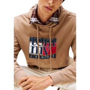 Beige Recycled Cotton Hoodie