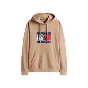 Beige Recycled Cotton Hoodie