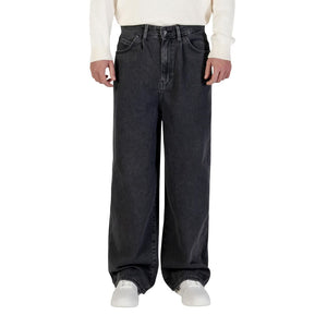 Black Cotton Relaxed Fit Jeans