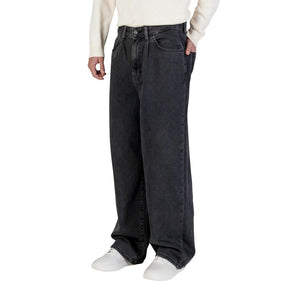 Black Cotton Relaxed Fit Jeans