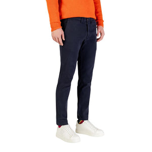 Blue Cotton Skinny Pants