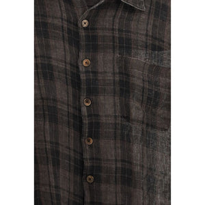 Brown Linen Pattern Shirt