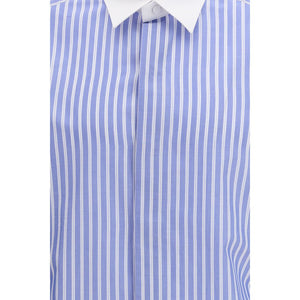 Blue Cotton Dress Shirt
