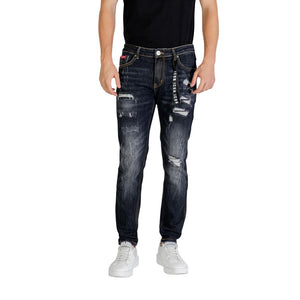 Blue Cotton Skinny Jeans