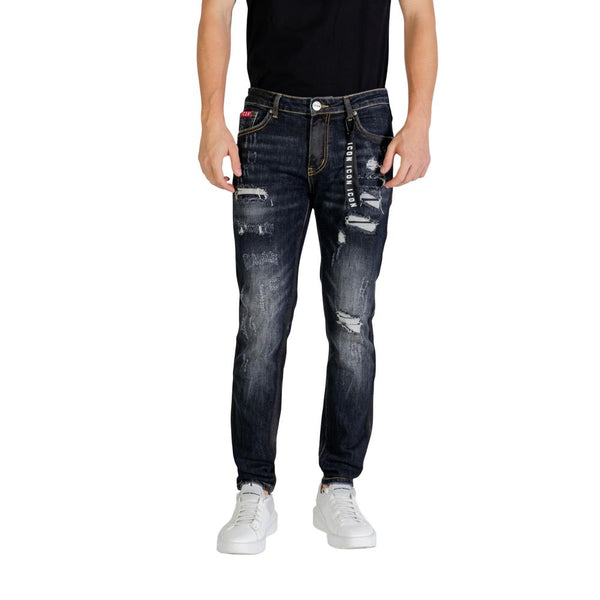 Blue Cotton Skinny Jeans