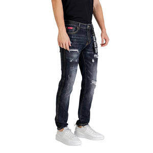 Blue Cotton Skinny Jeans