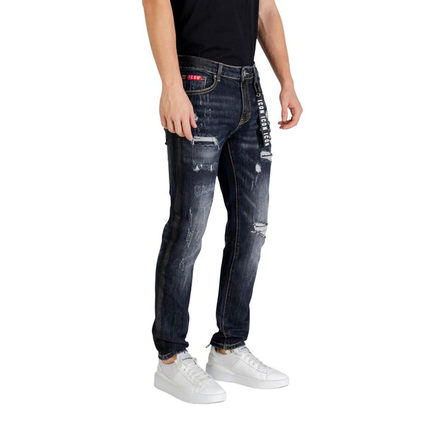 Blue Cotton Skinny Jeans