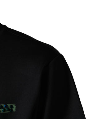 Black Have Fun Embellished Crew Neck T-shirt