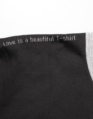 Black Two Tone DG Logo Print Cotton  T-shirt