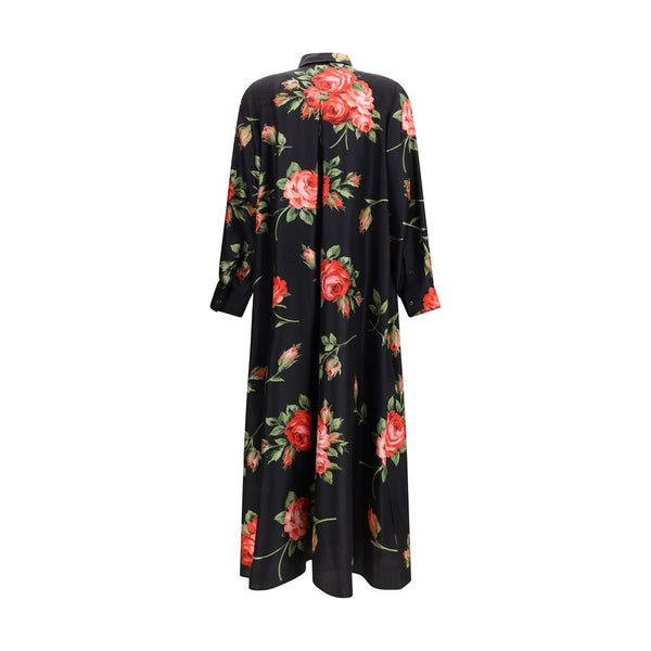 Multicolor Silk Casual Dress