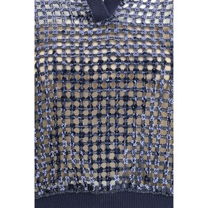 Blue Silk Polo Shirt