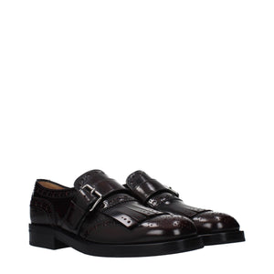 Red Leather Slip-On Loafers