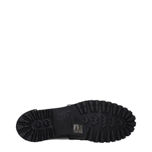 Black Leather Slip-On Loafers