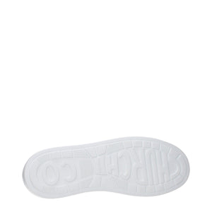 White Leather Low Top Sneakers
