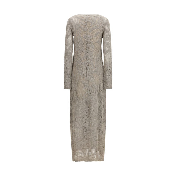 Beige Linen Casual Dress