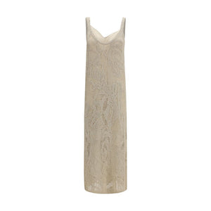 Beige Linen Casual Dress