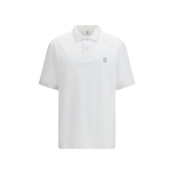 White Cotton Polo Shirt