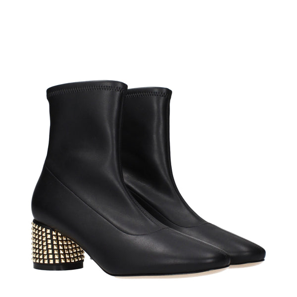 Black Leather Ankle Boots