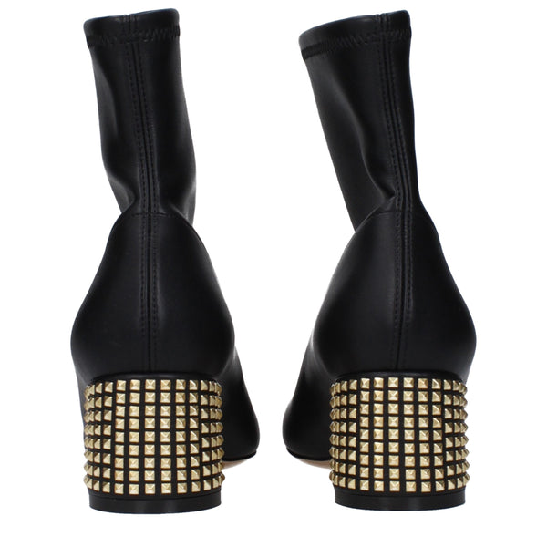Black Leather Ankle Boots