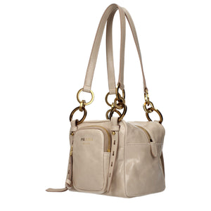 Pink Leather Shoulder Bag