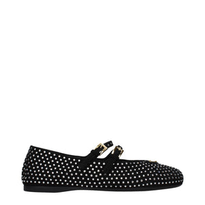 Black Leather Ballet Flats