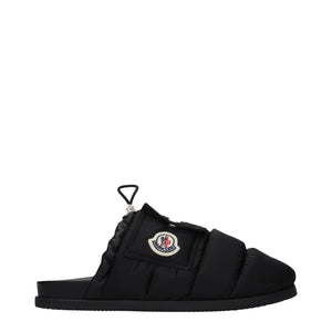 Black Fabric Slippers