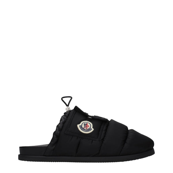 Black Fabric Slippers