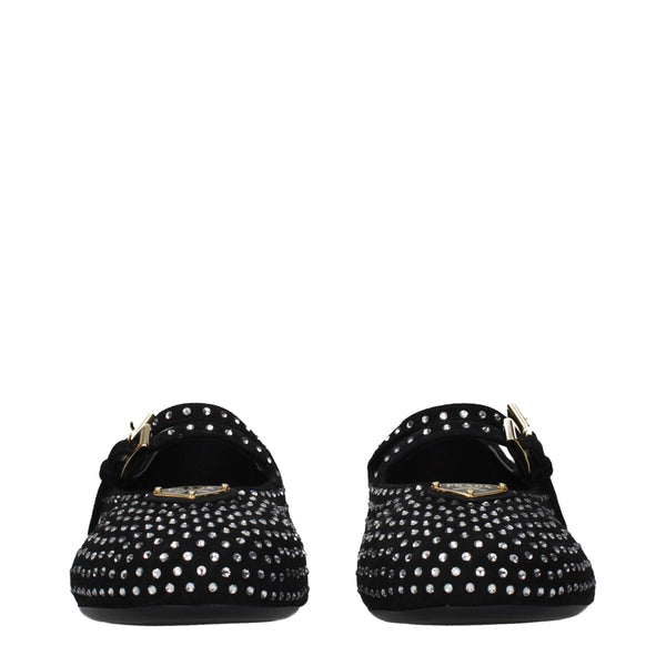 Black Leather Ballet Flats