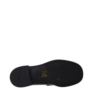 Black Leather Slip-On Loafers