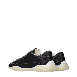 Black Leather Sneakers