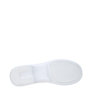White Fabric Athletic Sneakers