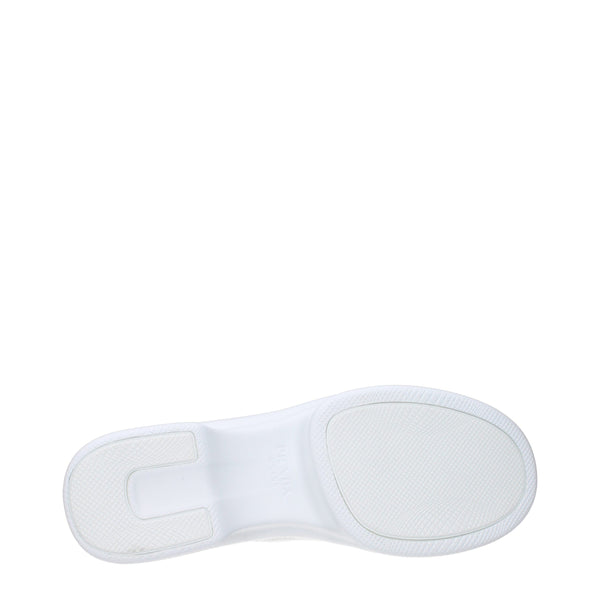 White Fabric Athletic Sneakers