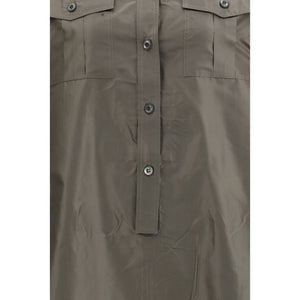 Bicolor Silk Casual Dress