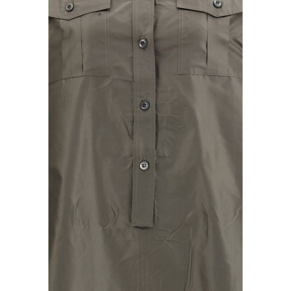 Bicolor Silk Casual Dress
