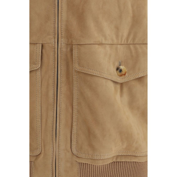 Beige Lamb Ovis Aries Aries Sleveless Jacket