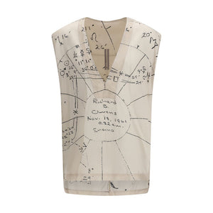 Beige Viscose Pattern Shirt