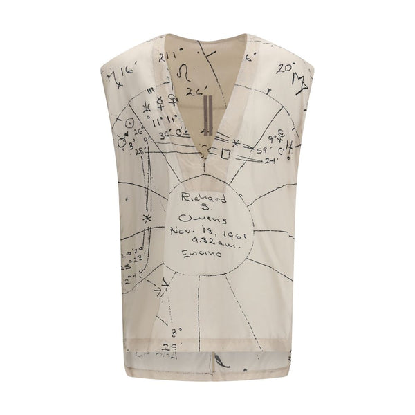 Beige Viscose Pattern Shirt