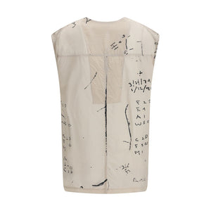 Beige Viscose Pattern Shirt