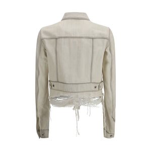White Cotton Denim Jacket