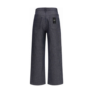 Blue Linen Relaxed Fit Jeans