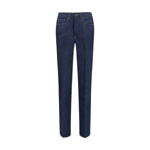 Blue Cotton Slim Fit Jeans