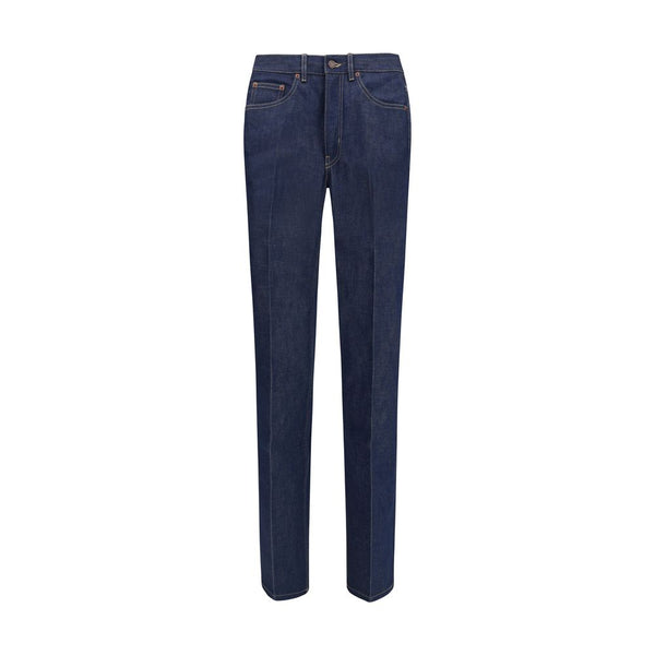 Blue Cotton Slim Fit Jeans