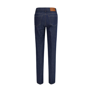 Blue Cotton Slim Fit Jeans