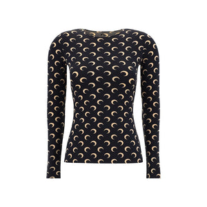 Black Polyamide Long Sleeve T-Shirt